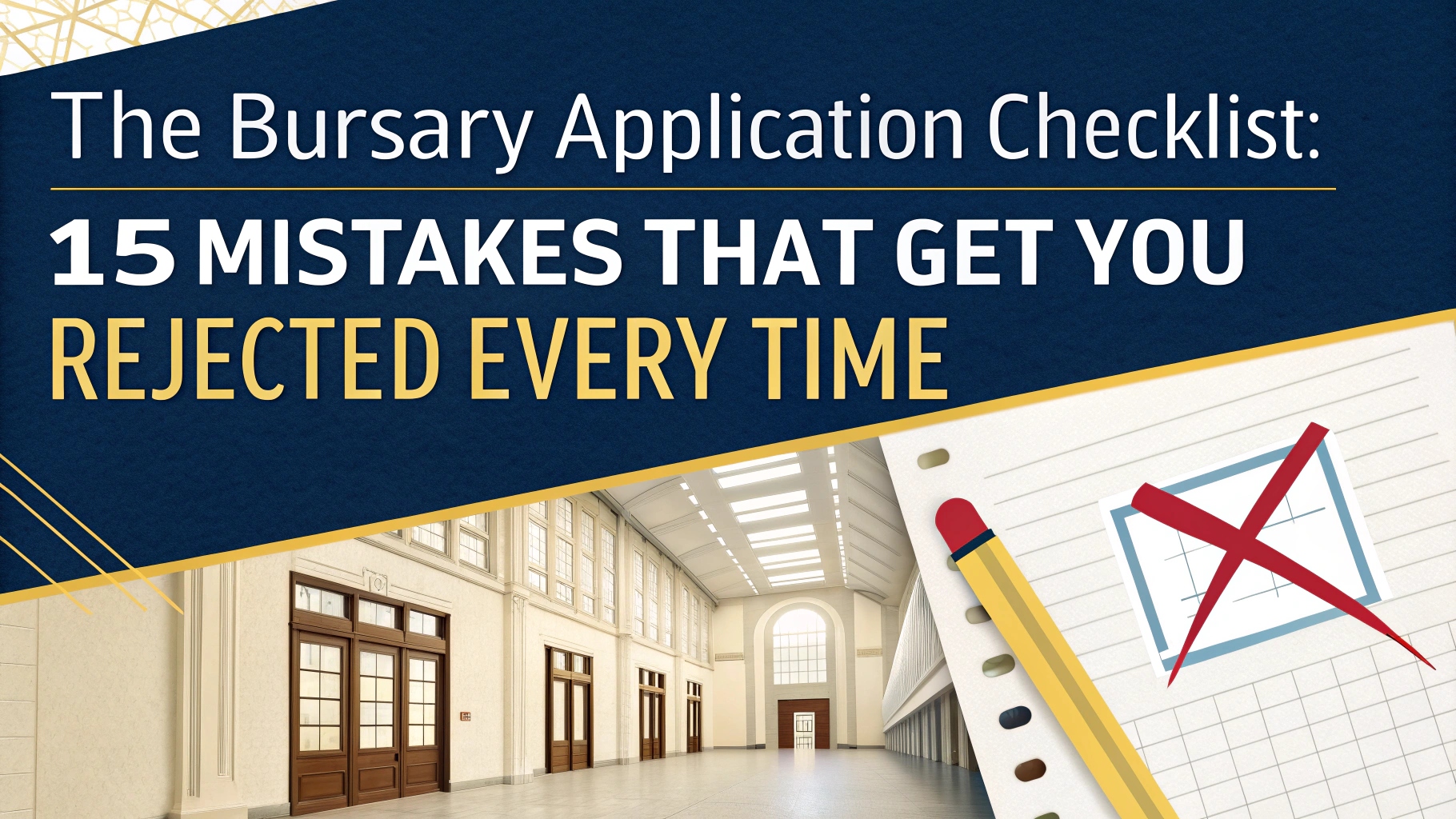 The Bursary Application Checklist: 15 Mistakes That Get You Rejected Every Time
