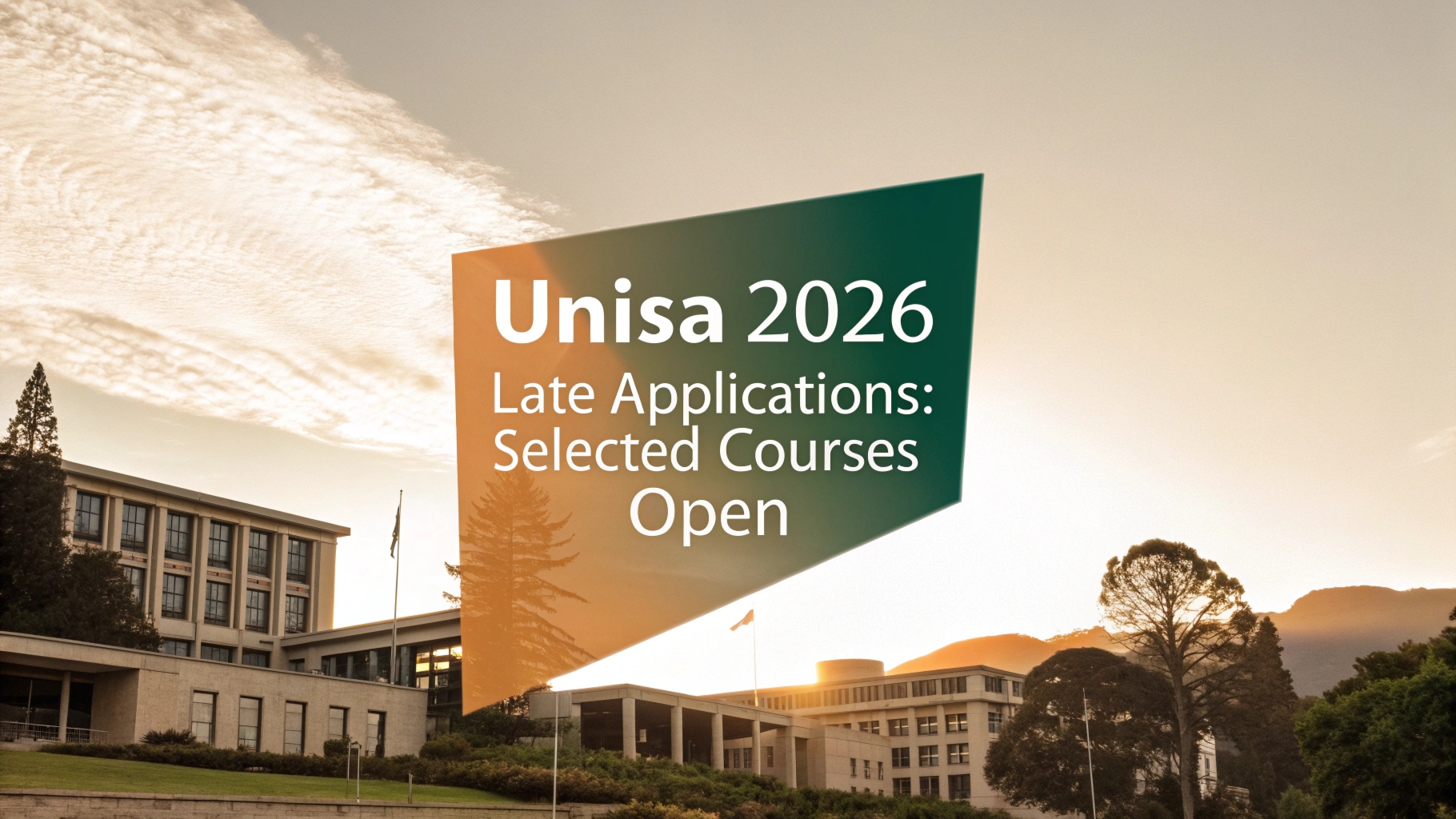 UNISA 2026 Late Applications: Selected Courses Open
