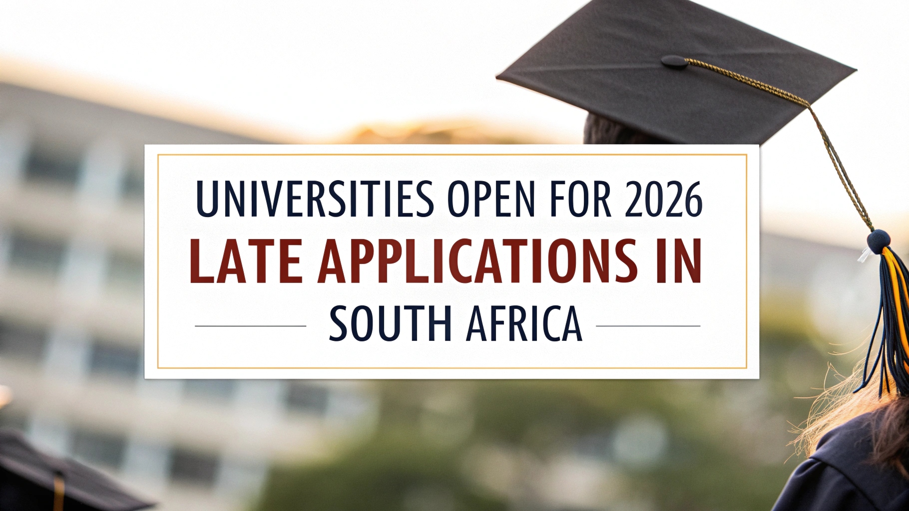 Universities Open for 2026 Late Applications in South Africa