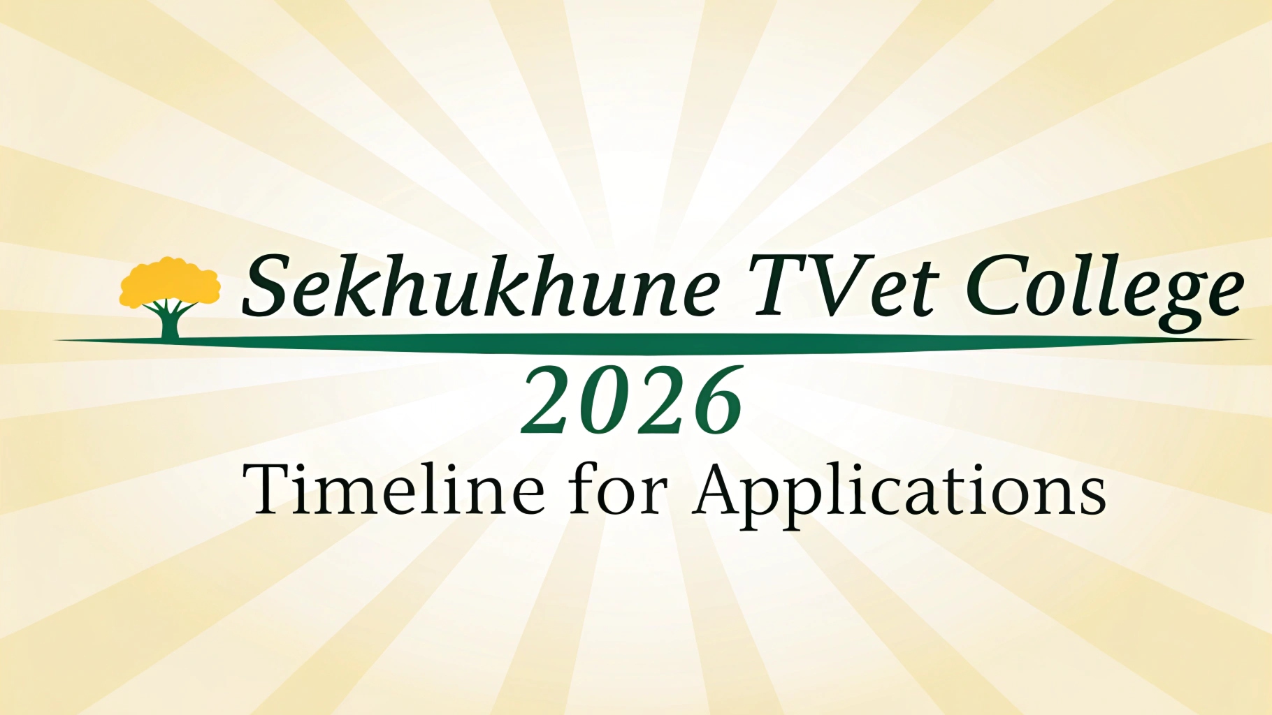 Sekhukhune TVET College 2026 Timeline for Applications