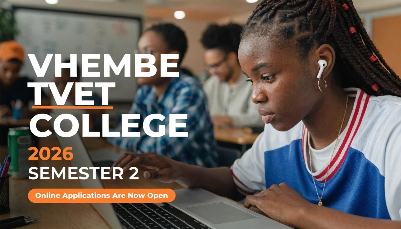 VHEMBE TVET COLLEGE 2026 SEMESTER 2 Online Applications Are Now Open